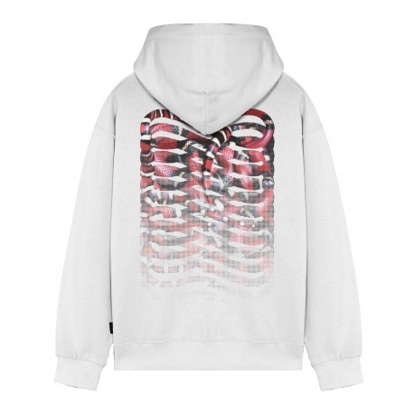 Felpa Propaganda Ribs Coral Hoodie White 24FWPRFE792