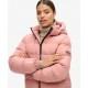 Giubbino Superdry bomber Puffer Rosa con cappuccio Sports