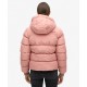 Giubbino Superdry bomber Puffer Rosa con cappuccio Sports