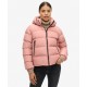 Giubbino Superdry bomber Puffer Rosa con cappuccio Sports