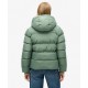 Giubbino Superdry bomber Puffer Green con cappuccio Sports