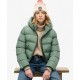 Giubbino Superdry bomber Puffer Green con cappuccio Sports