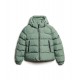 Giubbino Superdry bomber Puffer Green con cappuccio Sports